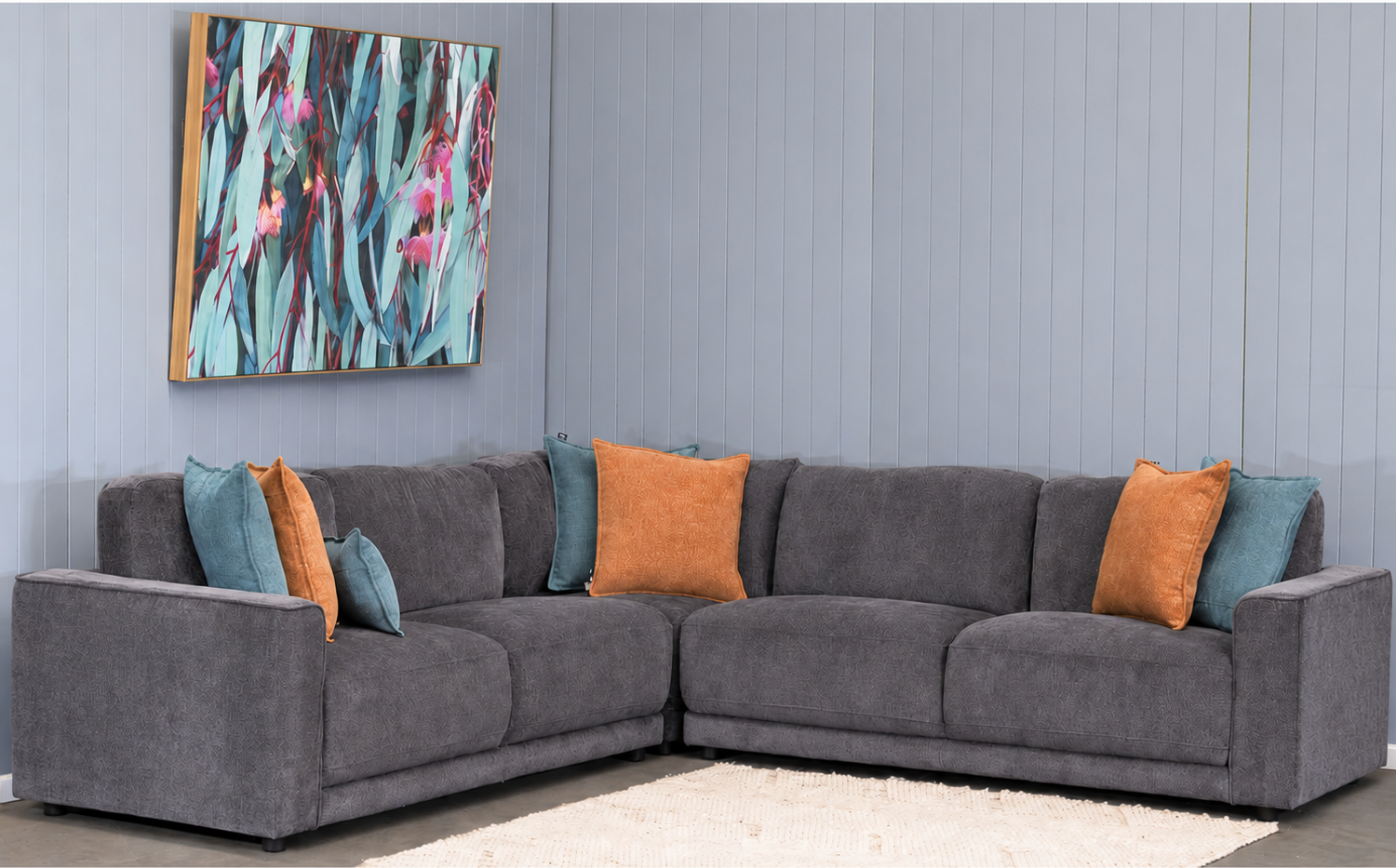 Rosie Corner Suite Charcoal